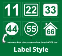 Bin Number Label - Small